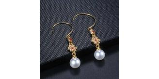 10pc LUXURY FLOWER PEARL WOMENS EARRINGS | GCC030 UK SELLER