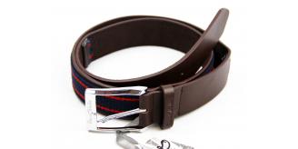 10 x DAVID WATTS MENS RETRO SIXTIES MOD STRIPE STRIPED LEATHER WEBBING BELT BNWT NEW