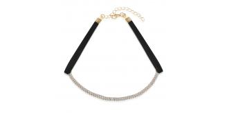 10pc LUXURY DOUBLE ROW ZIRCON CLAVICLE CHAIN CHOKER | GCC079 UK SELLER