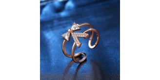 10pc WOMENS BOW OPEN ADJUSTABLE RING | GCJ161 UK SELLER