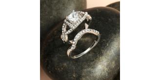 12pc LUXURY CLEAR CRYSTAL WOMENS RING CUBIC ZIRCONIA 3 SIZES 4 EACH | GCC166 UK SELLER