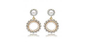 20pc PEARL AND CRYSTAL DROP WOMENS EARRINGS | GCJ134 UK SELLER