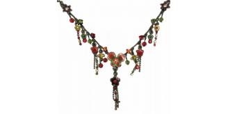 One Off Joblot of 34 Mosaic Flower Pendant Necklaces Fashion Jewellery