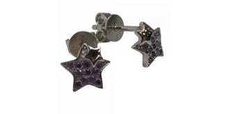 Wholesale Joblot of 6 MBLife 925 Sterling Silver Purple Star Stud Earrings
