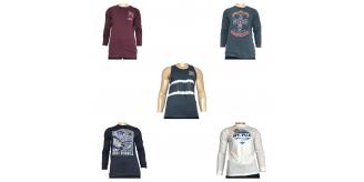 One Off Joblot of 9 Mens De-Branded Mixed Long Sleeve T-Shirts & Tank Tops