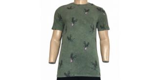 One Off Joblot of 14 Mens De-Branded Green Eagle Print T-Shirts Size XS-2XL