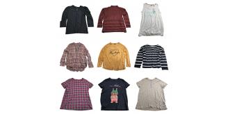 Wholesale Joblot of 33 Womens Mixed De-Branded Tops - Everyday, Sport, Etc.