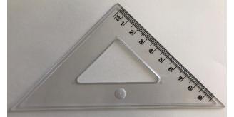 One Off Joblot of 1340 Premier Supplies 45 Degree Set Square Clear (Pack of 12)