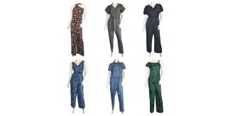 One Off Joblot of 9 Womens Mixed Style & Colour De-Branded Jumpsuits