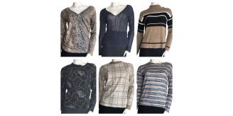 Wholesale Joblot of 12 Womens Mixed Style & Colour De-Branded Tops