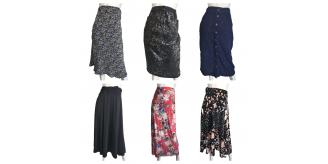 Wholesale Joblot of 15 Womens Mixed Style De-Branded Long Skirts