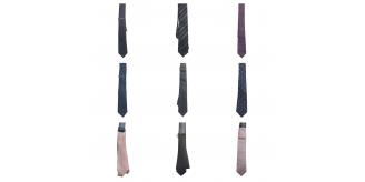 Wholesale Joblot of 25 Mixed Style De-Branded Ties - Pocket Square, Clips, Etc.