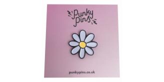 Wholesale Joblot of 25 Punky Pins Purple Daisy Flower Design Enamel Pin