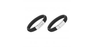 10pc_Mens' Genuine Leather Bracelet  Black_UK Seller_GCJ043Variable