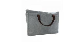 One Off Joblot of 12 Mixed Grey Overnight Bag - Cream & Orange Zips