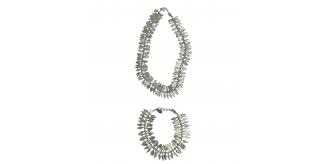One Off Joblot of 8 Etnika Silver Colour Leaf Bracelets & Necklace