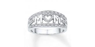 12pcs Mom Zircon Crystal Band Silver Tone Ring 4 Sizes 3 Each (Size: 6,7,8,9)|GCJ331|UK SELLER