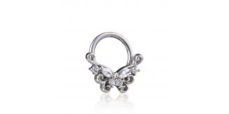 10pcs Butterfly Crystal Gemstone Nose Clip Body Jewellery|GCJ337|UK SELLER