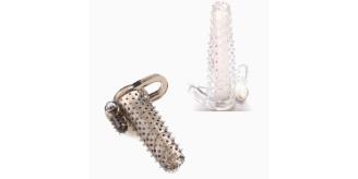 20pcs Vibrating Penis Sleeve Girth Enlarger - 2 Colours 5 Each|GCAP106|UK SELLER