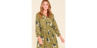 One Off Joblot of 12 Ladies Brakeburn Primrose Olive Maxi Shirt Dress - Size 8