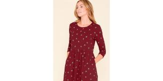 One Off Joblot of 8 Ladies Brakeburn Burgandy Eucalyptus Dress - Size 8