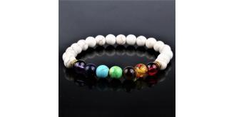 10pcs - Howlite and Multi-Color Unisex Stone Bracelet|GCC001-10|UK SELLER