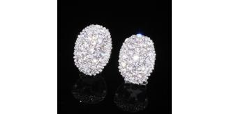 10 pairs - Sterling Silver S925 Post Oval Shaped Crystal Filled Earrings|GCC025-Sterling Sivler|UK SELLER