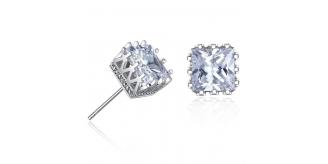 20 pairs - Princess Cut Crown Zircon Crystal Mini Stud Earrings|GCC046|UK SELLER