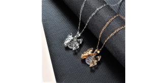 10 pcs - Engraved Pendant Necklace with an Animal Theme in Gold and Silver - 2 Colours 5 Each|GCC098-Gold/Silver|UK SELLER