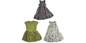 One Off Joblot of 6 Ex-Chain Store Girls Dresses in 3 Styles 1 - 6 Years
