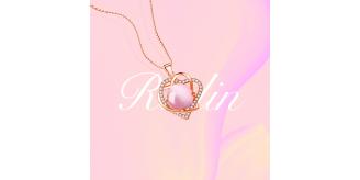 925 Sterling Silver Necklaces Two Love Heart Pendant Rose Gold Necklace