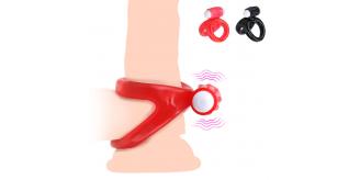 10pcs - Mixed Colour Silicone Vibe Dual Lock Cock Ring Penis Vibration Enhancer Prolong Erection|GCAP139-Battery|UK SELLER