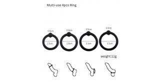 40pcs - Silicone 4 Pcs Multi-Use Cock Rings Penis Enhancer Prolong Erection - 10Sets|GCAP141|UK SELLER