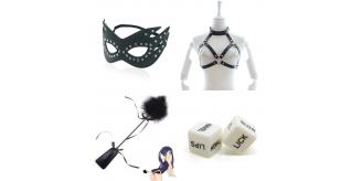 20 pcs - Play With Me 4-Pcs Black Luxury Leather Bandage Kit Set Couple Game Sex - 5 Sets|GCAPSET021|UK SELLER