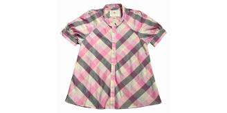 One Off Joblot of 8 Ladies French Connection Denim Pink Plaid Shirt