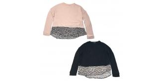 One Off Joblot of 57 Girl's Ex-Chainstore Black & Pink 2-in-1 Jumper