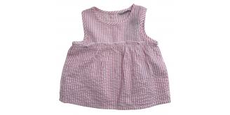 One Off Joblot of 26 Girls Ex-Chain Store Pink/White Striped Sleeveless Tops