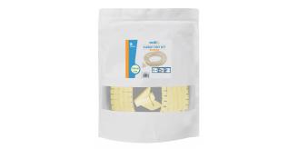 30 x Cream - 6m - Cable Tidy - Spiral Cable Wrap - Pack of 2 x 3m + Fitting Tool - Larger Capacity 20mm Diameter - Cable Management for PC, TV Wires a