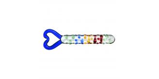 10pcs - Glistening Colourful Rainbow Raindrop Textured Crystal Glass Dildo With Heart Shape Handle|GCAP166|UK seller