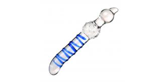 10pcs - Glistening Colourful Rainbow Raindrop Textured Crystal Glass Dildo With Heart Shape Handle|GCAP167|UK seller
