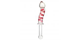 10pcs - Curve Red Wave Anal Butt Plug G-Spot Clear Glass Dildo|GCAP172|UK seller