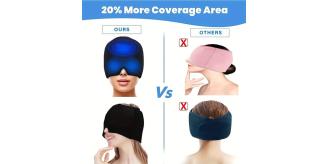 20pcs - Reusable Double-Sided Gel Hot & Cold Therapy Headache Stress Relax Pain Relief Mask Cap - Random Colour|GCVM003-Double|UK seller