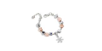 10pcs - Charming Silver and Rosegold Women Snowflake Drop and Beads Chain Bracelet|GCJ446|UK seller
