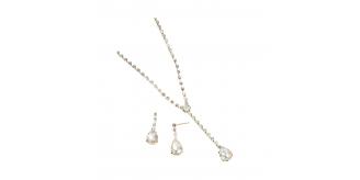 20pcs - Sparkling Crystal Tear Drop Pendant Necklace and Earrings Set (Total 10 Sets)|GCJ425|UK seller