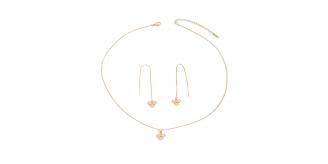 20pcs - Beautiful Gold Tone Three Stars With Crystals Pendant Necklace and Earrings Set (Total 10 Sets)|GCJ426|UK seller
