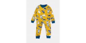 Jammie Doodles Yellow dog PJs in size 1-2 years