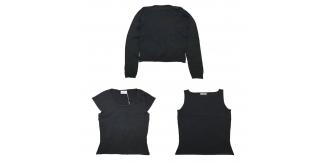 One Off Joblot of 21 Ladies Mixed SUCHITA Black Stretchy Tops