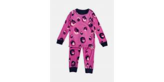 Jammie Doodles Bright pink leopard skin PJ's 6-12 months