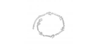 10pcs - Mickey Minnie Mouse Zircon Crystals Silver Tone Anklet|GCJA010|UK seller
