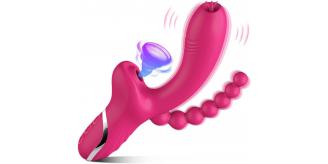 5pcs - 10 Modes Multi Function Butt Plug Anal Clitoral Suction Stimulator 3-in-1 Vibrator|GCAP079-1|UK seller